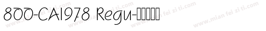 800-CAI978 Regu字体转换